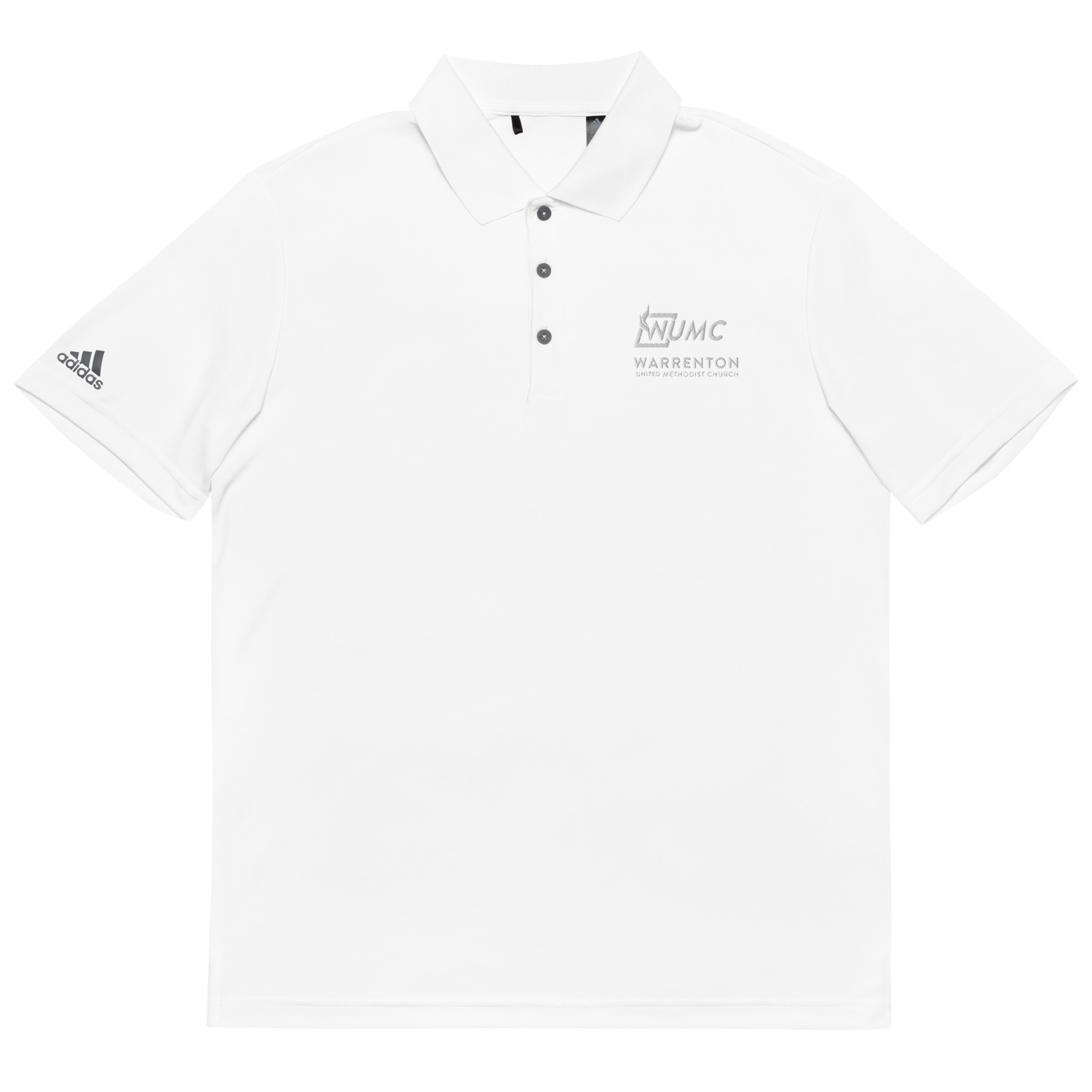 WUMC Logo on Adidas performance polo shirt | Warrenton United Methodist ...